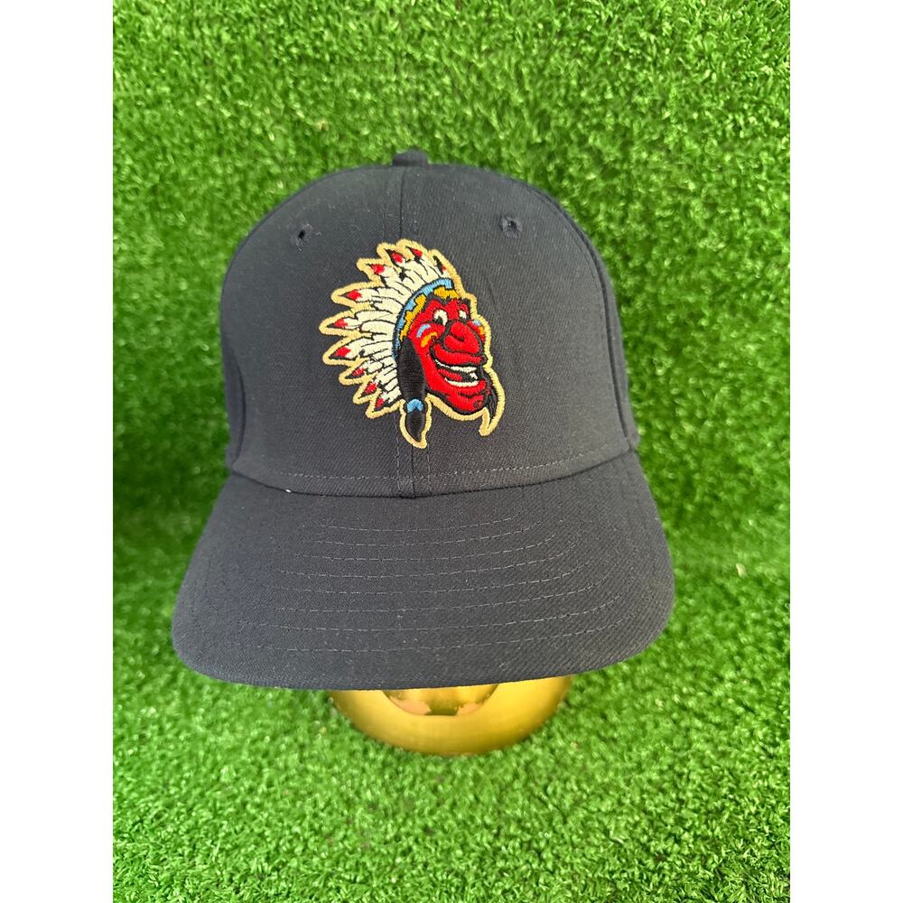 Vintage MILB New Era Hat Defunct Kinston Indians Snap Back